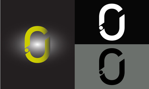 Grafic Vector Of Abstract letter O logo design. Creative,Premium Minimal emblem design template.	