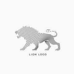 lion logo icon. company logo design. strength and power symbol