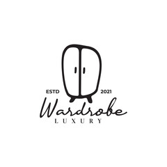 Simple vintage black wardrobe logo design