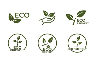 eco friendly icon set. eco, natural and environment symbol. vector color image