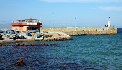 Port of Ksar Sghir in northern Morocco on the Mediterranean