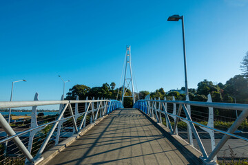 Naklejka premium ニュージーランドのオークランドの観光名所を観光している風景 Scenery of sightseeing in Auckland, New Zealand.