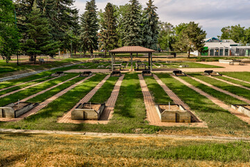 Horseshoe pits in Lethbridge Alberta