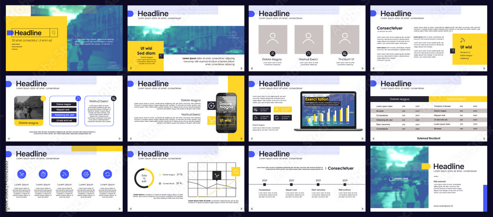 Aufkleber geometric graphic design project proposal presentation. infographic slide template. for use in prese