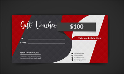 Gift voucher template design for a spa, beauty salon, shops, cosmetics and restaurants