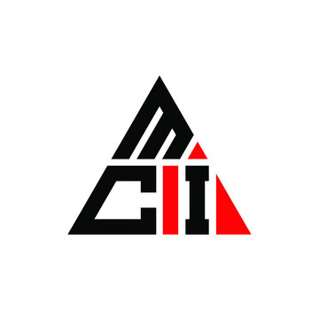 MCI triangle letter logo design with triangle shape. MCI triangle logo design monogram. MCI triangle vector logo template with red color. MCI triangular logo Simple, Elegant, and Luxurious Logo. MCI 
