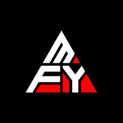 MFY triangle letter logo design with triangle shape. MFY triangle logo design monogram. MFY triangle vector logo template with red color. MFY triangular logo Simple, Elegant, and Luxurious Logo. MFY 
