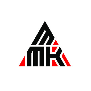 MMK triangle letter logo design with triangle shape. MMK triangle logo design monogram. MMK triangle vector logo template with red color. MMK triangular logo Simple, Elegant, and Luxurious Logo. MMK 
