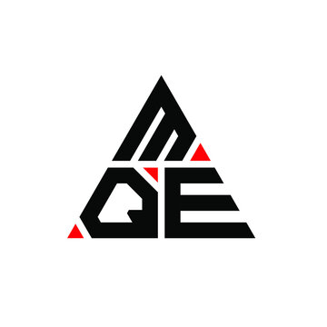 MQE triangle letter logo design with triangle shape. MQE triangle logo design monogram. MQE triangle vector logo template with red color. MQE triangular logo Simple, Elegant, and Luxurious Logo. MQE 
