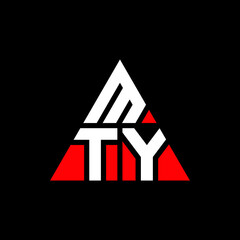 MTY triangle letter logo design with triangle shape. MTY triangle logo design monogram. MTY triangle vector logo template with red color. MTY triangular logo Simple, Elegant, and Luxurious Logo. MTY 
