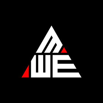 MWE triangle letter logo design with triangle shape. MWE triangle logo design monogram. MWE triangle vector logo template with red color. MWE triangular logo Simple, Elegant, and Luxurious Logo. MWE 
