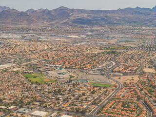 Aerial view of the famous Las Vegas cityscape