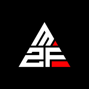 MZF triangle letter logo design with triangle shape. MZF triangle logo design monogram. MZF triangle vector logo template with red color. MZF triangular logo Simple, Elegant, and Luxurious Logo. MZF 
