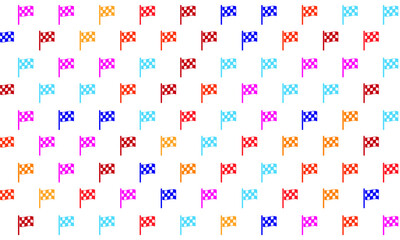 Colorful Racing Flag Seamless Pattern Background