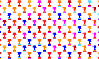 Fototapeta na wymiar Colorful Cup Seamless Pattern Background