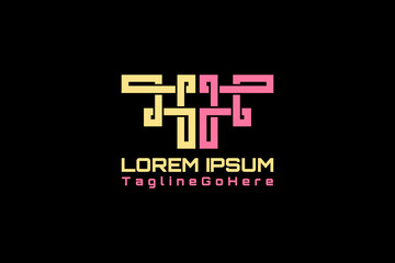 Obraz premium Ornamental vector logo element with initials 