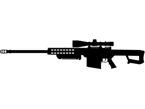 M82A1. 416 Sniper long range rifle Caliber 50 BMG United States Armed Forces and USA United States Army M82A1 Sniper special rifle, SWAT Police - Marine Corps Sniper Rifle