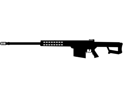 Premium Vector  50cal caliber sniper rifle big gun