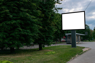 Fototapeta premium blank billboard in the park