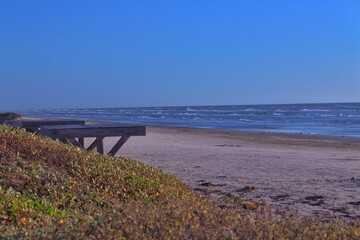 bench on the coast