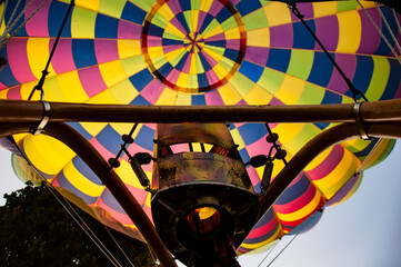 View from Under the Unlit Burner in a Hot Air Balloon 