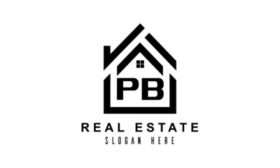 PB real estate house latter logo