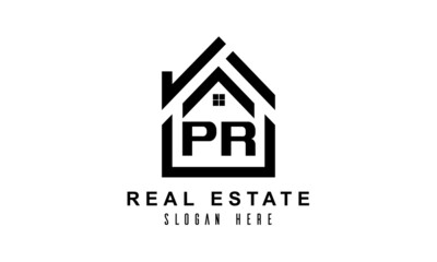PR real estate house latter logo