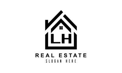 LH real estate house latter logo