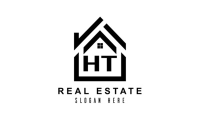 HT real estate house latter logo