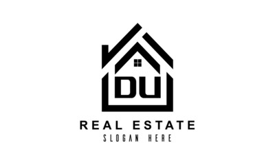 DU real estate house latter logo