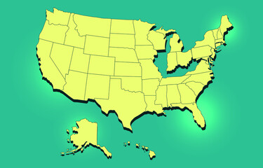 United States of America map vector,USA MAP