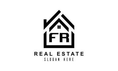 FR real estate house latter logo