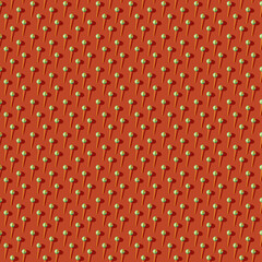Photo in the form of a seamless pattern. Candy on a stick with shadows on a colored orange background. High quality photo