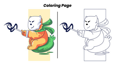 monkey hero with coloring pages