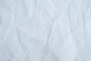 White crumpled paper, recycle paper texture, copy space for text.