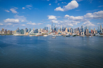 Aerial of Weehawken New Jersey 