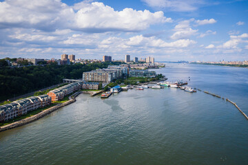 Aerial of Weehawken New Jersey 