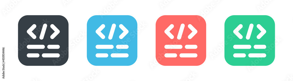 Poster Programming icon. Code symbol. Software concept