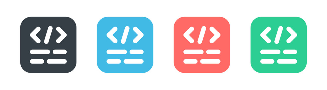 Programming icon. Code symbol. Software concept