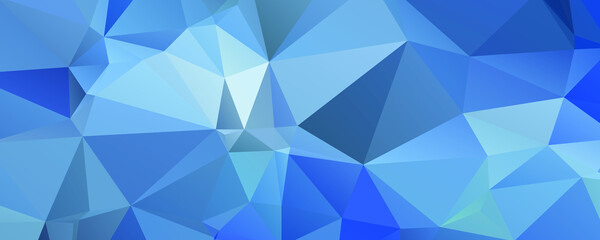 Abstract Blue Color Polygon Background Design, Abstract Geometric Origami Style With Gradient