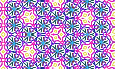 Digitally Created Colorful Kaleidoscopic Pattern 