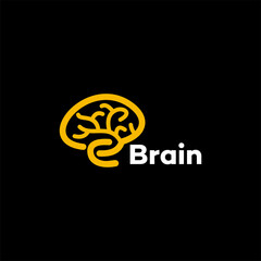 brain logo icon vector isolated