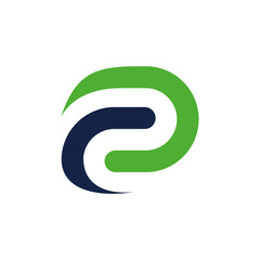 letter p logo icon vector isolated