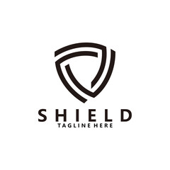 shield logo icon vector isolated