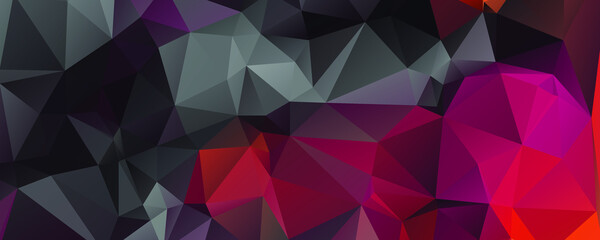 Abstract Color Polygon Background Design, Abstract Geometric Origami Style With Gradient