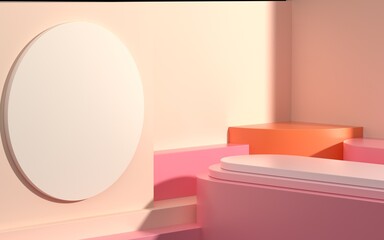 Product stage with direct sunlight for product promo or showcase