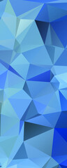 Abstract Blue Color Polygon Background Design, Abstract Geometric Origami Style With Gradient