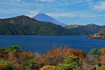 箱根　芦ノ湖から望む富士山