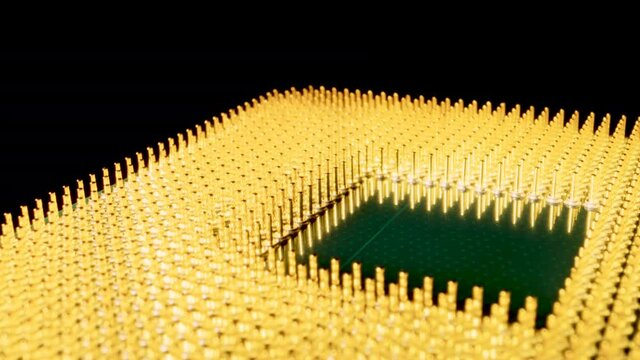5nm CPU processor pins. Chip Fabrication laboratory. Supply chain shortage.