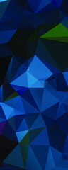 Abstract Blue Color Polygon Background Design, Abstract Geometric Origami Style With Gradient